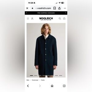 Vintage Woolrich navy wool coat-M *read